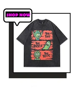 Design Graphic Print Acid Wash Black Oversized T-Shirt - 6