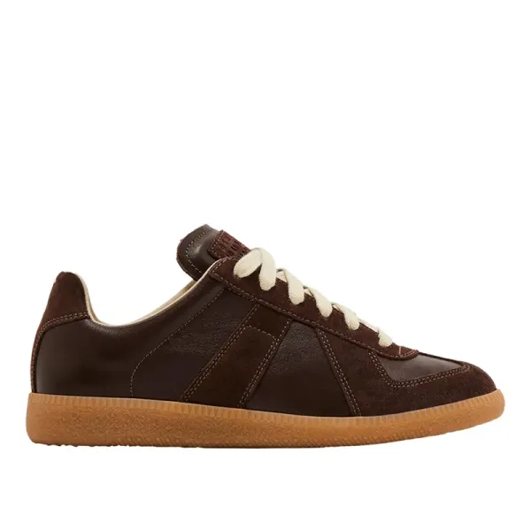 Maison Margiela Replica Sneakers Navy Blue Suede and Leather Sneakers - 24