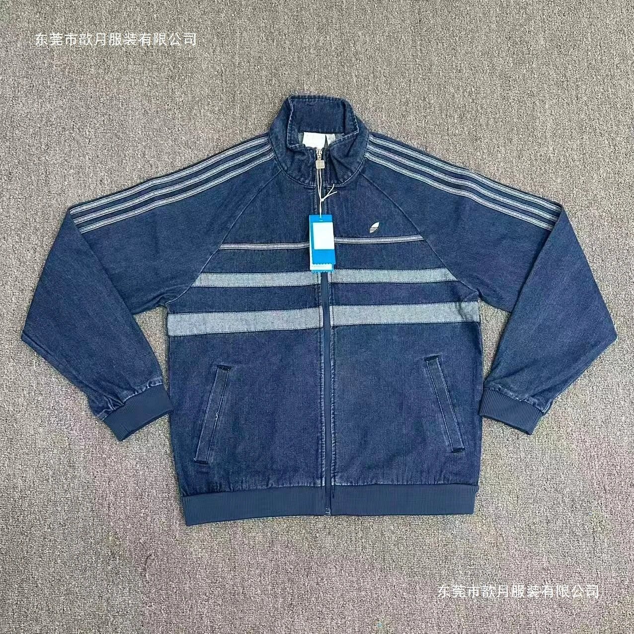 Adidas Originals Denim Track Jacket Navy Outerwear - 3