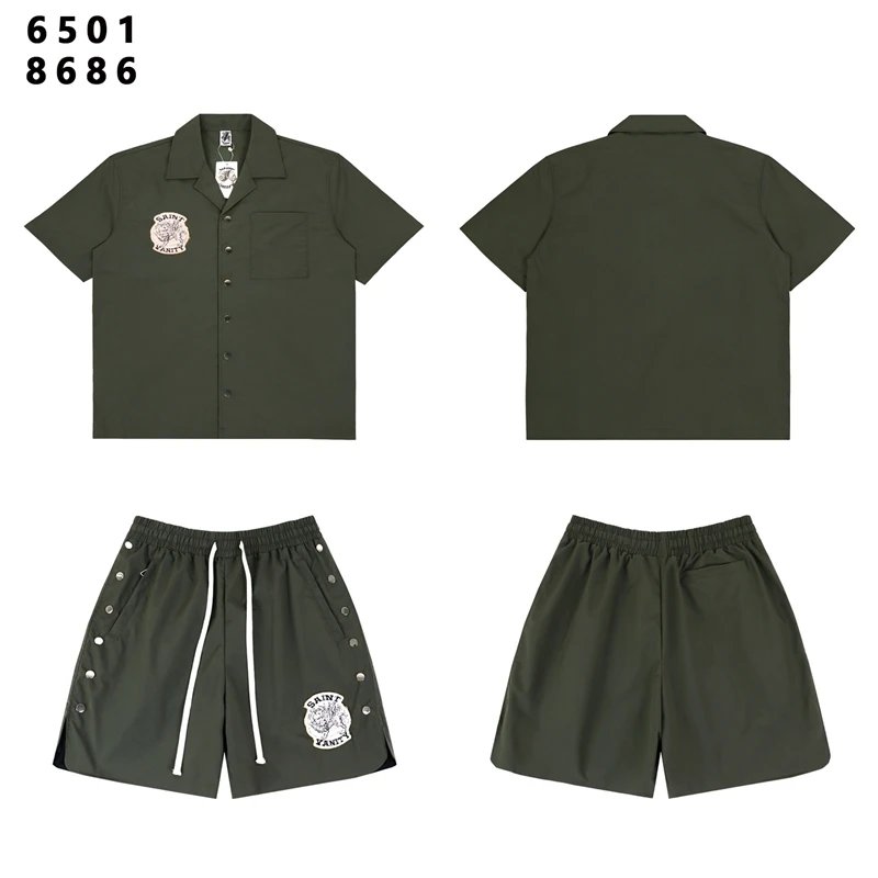 Design Saint Vanity Utility Shirt and Shorts Set Gray Sets - 11