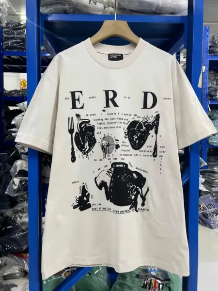 Design ERD Graphic Print Off-White T-Shirt - 1