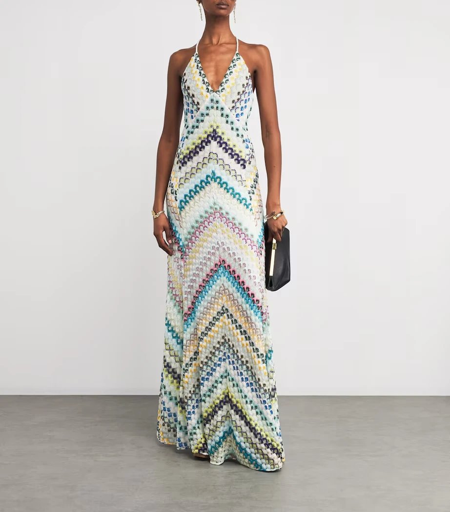 Missoni Zigzag Knit Maxi Dress Multicolor - 11