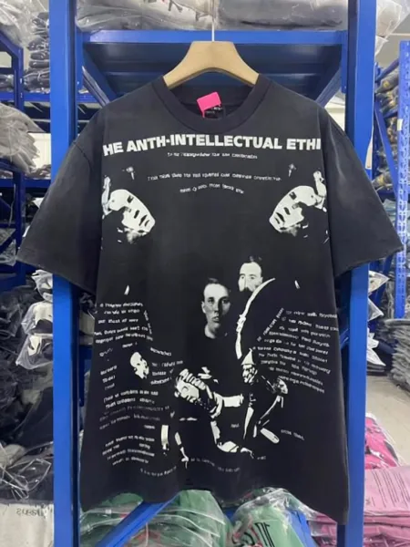 Design The Anti-Intellectual Ethic Black Graphic T-Shirt - 1