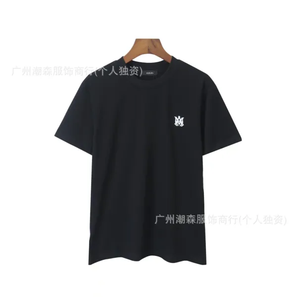 Amiri Logo Embroidered Black T-Shirt - 1