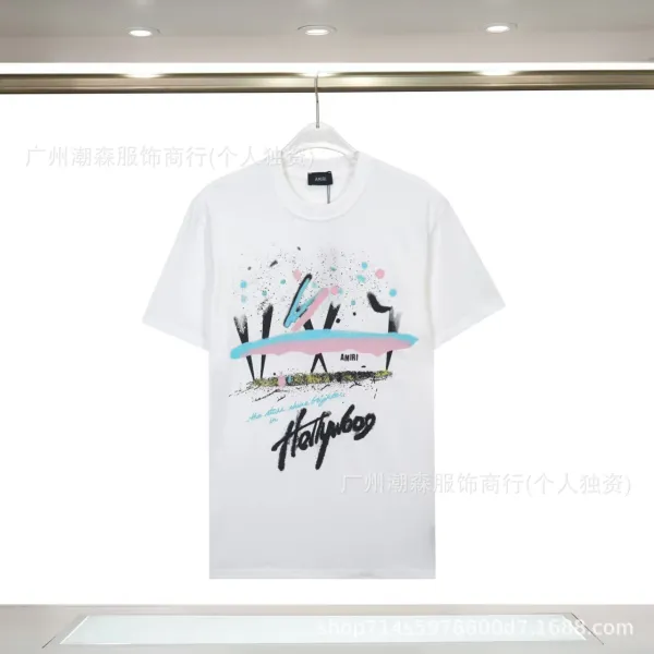 Amiri Hollywood Graphic Print White T-Shirt - 1