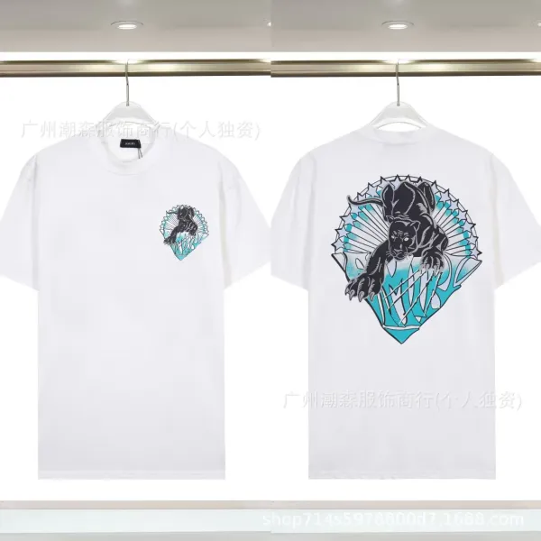 Amiri Panther Graphic Print White T-Shirt - 1