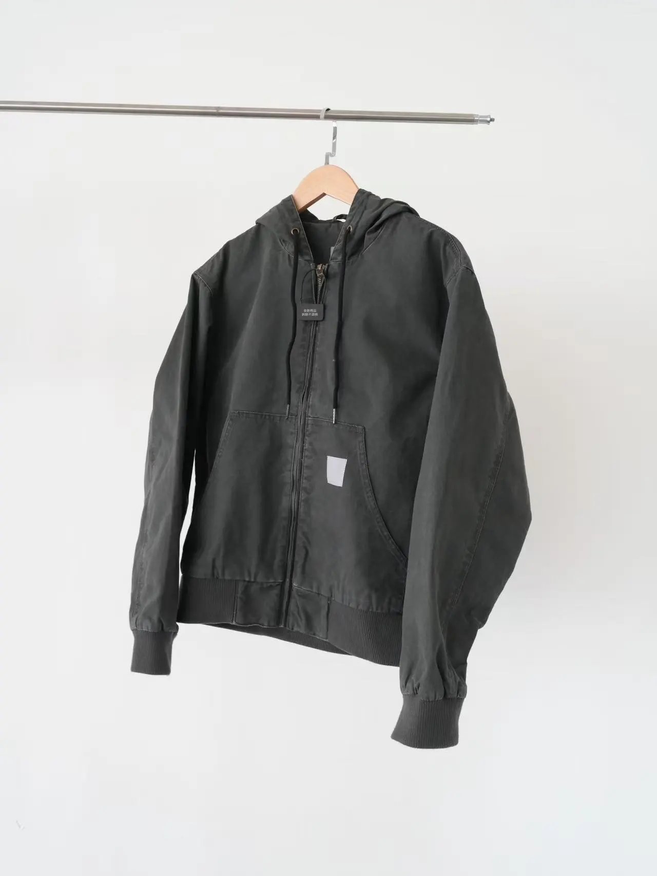 Carhartt Work In Progress Carhartt WIP Active Jacket Black Hooded Outerwear - 25