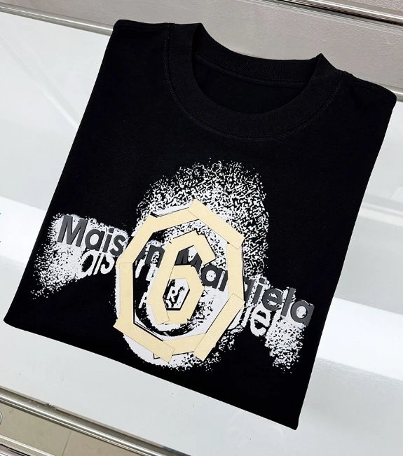 Maison Margiela Logo Print Black Crewneck Sweatshirt Sweater - 9