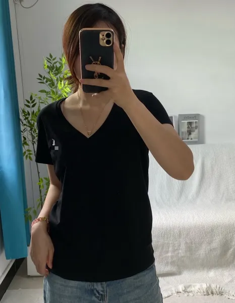 Polo Ralph Lauren V-Neck T-Shirt Gray T-Shirt - 11