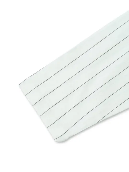 Design Pinstripe Hooded Button-Up Shirt White - 40