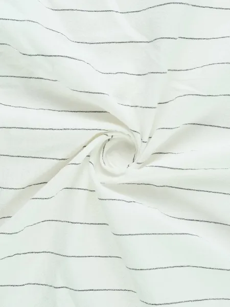 Design Pinstripe Hooded Button-Up Shirt White - 41