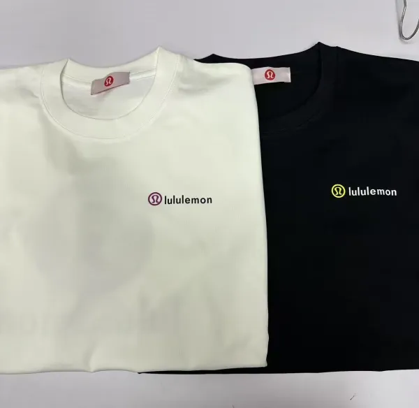 Lululemon Logo Tee Off-White and Black T-Shirt - 1