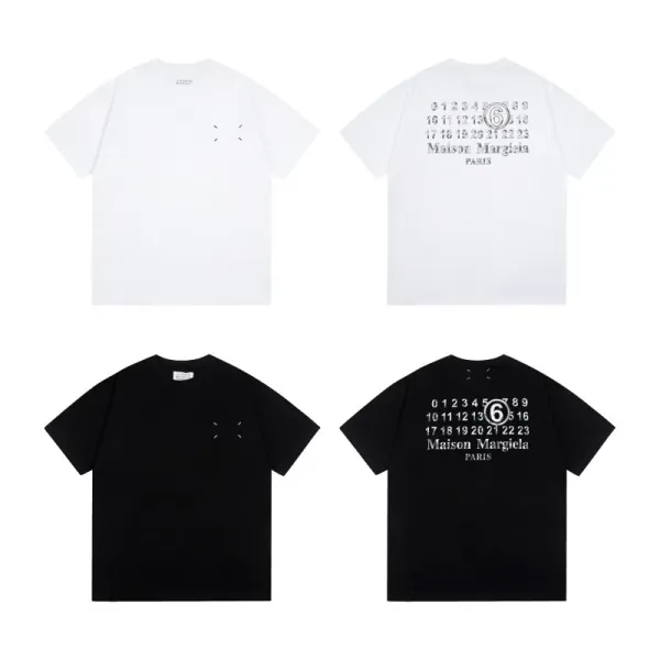 Maison Margiela Handprint Number 6 White T-Shirt - 33