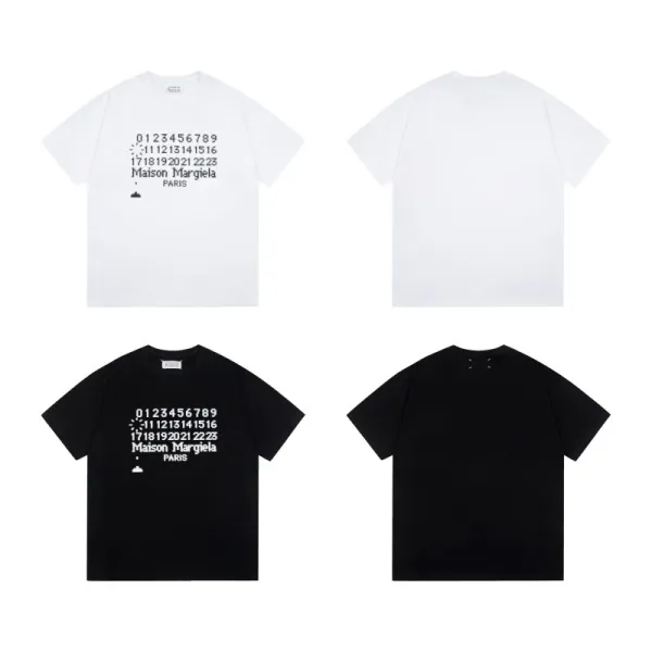Maison Margiela Handprint Number 6 White T-Shirt - 38