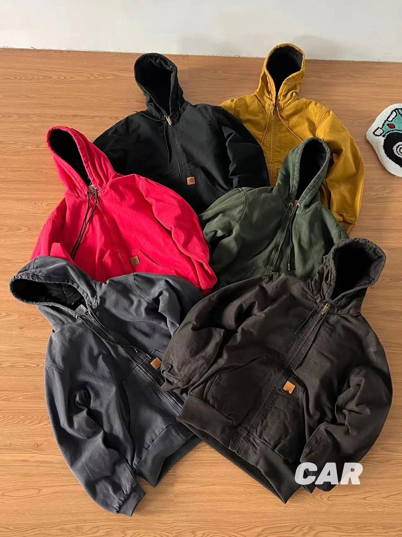Carhartt Work In Progress Carhartt WIP Active Jacket Black Hooded Outerwear - 15