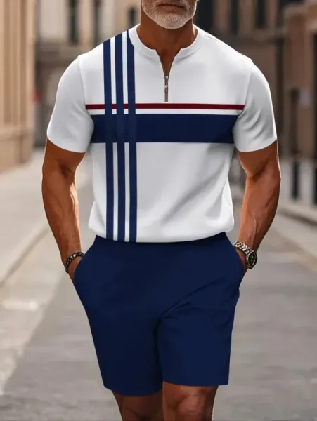 Design Colorblock Half-Zip Performance Set Navy - 13