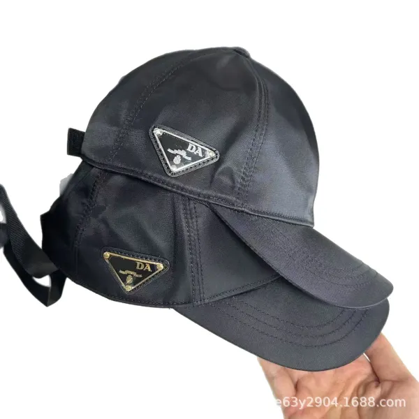 Prada Re-Nylon Baseball Cap Black / Gray / Blue - 3