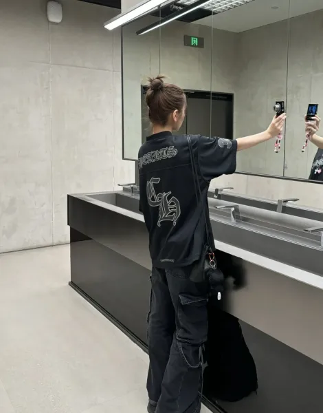 Chrome Hearts Mesh Football Jersey Black - 50