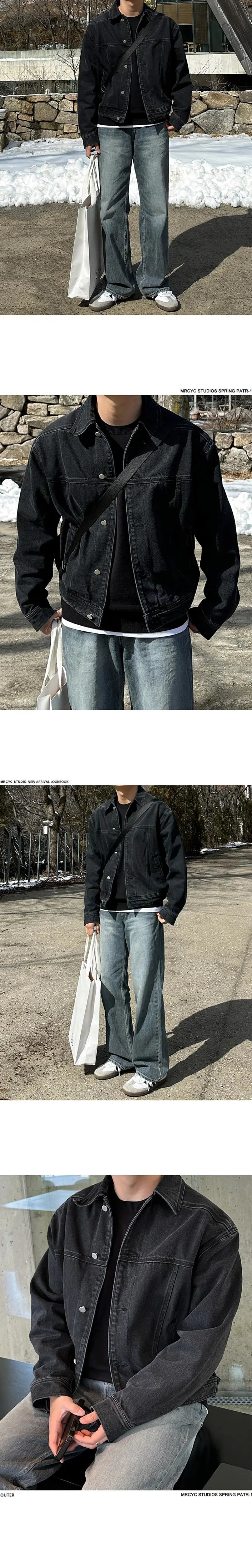 Design Black Denim Trucker Jacket Outerwear Denim Jacket - 10