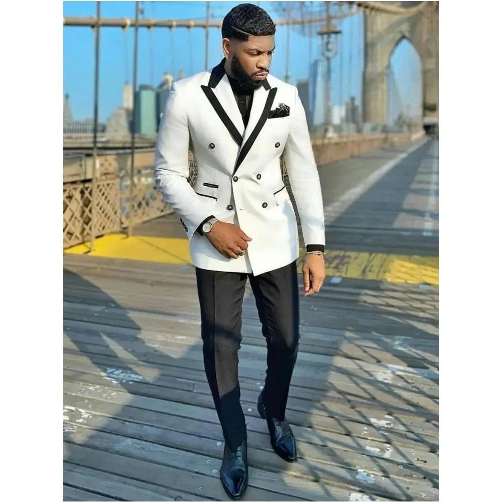 White Black Collar [Coat+Pants]