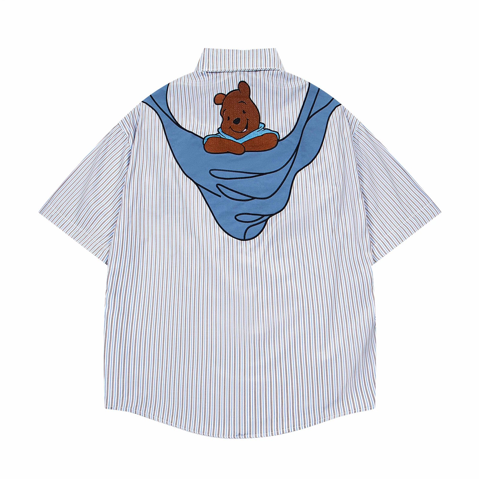 Design Unkong Retro x Disney Winnie the Pooh & Eeyore Striped Short-Sleeve Shirt - 5
