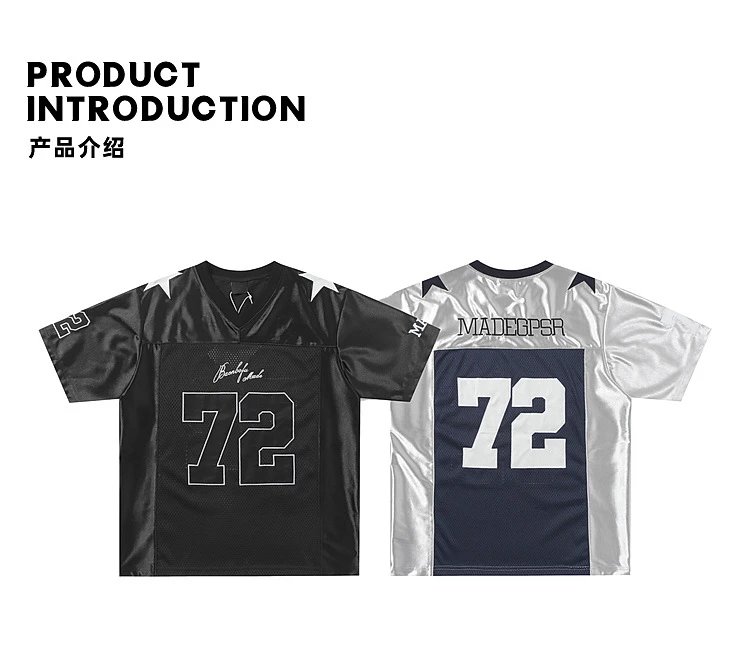 Human Made x Dallas Cowboys Inspired #72 Jersey Silver Navy Football Jersey - 2