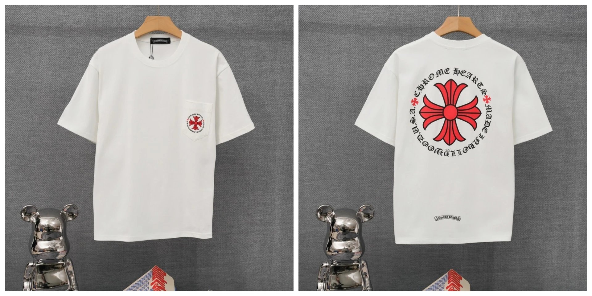 Chrome Hearts x St. Barth Black Pocket T-Shirt - 11