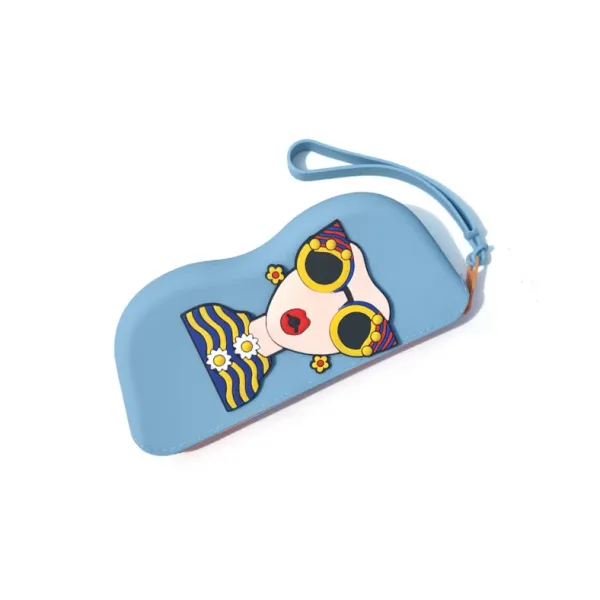 Design Cartoon Illustration Blue Wristlet Clutch Clutches - 1