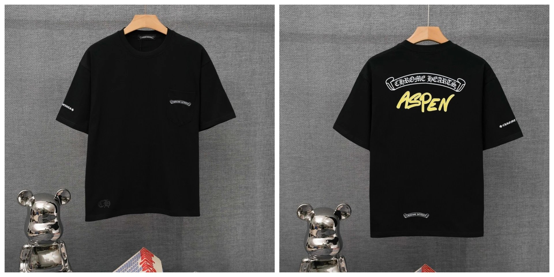Chrome Hearts x St. Barth Black Pocket T-Shirt - 13