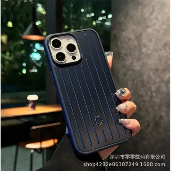 Design Ribs Texture Blue Phone Case for iPhone 13 Pro Max - 1