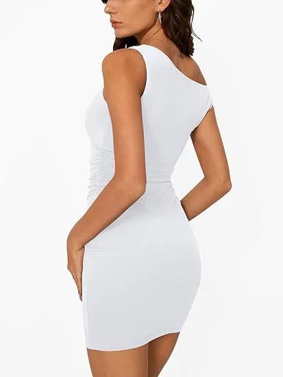 Design Off-Shoulder Ruched Mini Dress Navy - 13