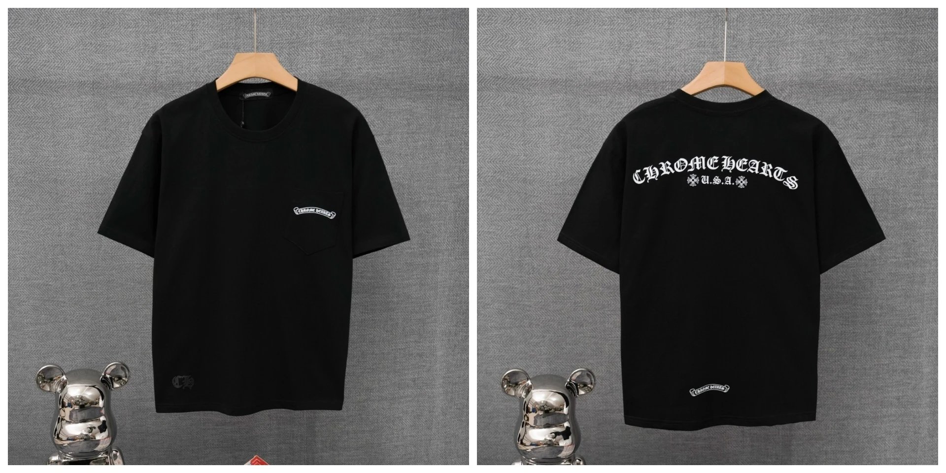 Chrome Hearts x St. Barth Black Pocket T-Shirt - 19