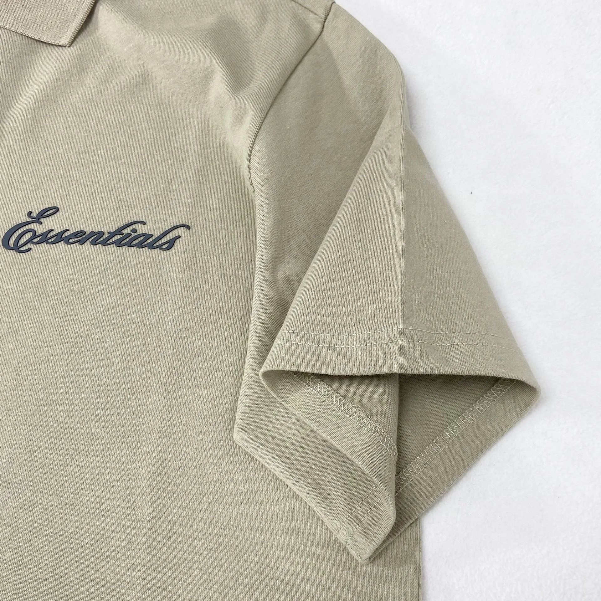 Essentials Logo Embroidered Polo Brown Polo Shirt - 17