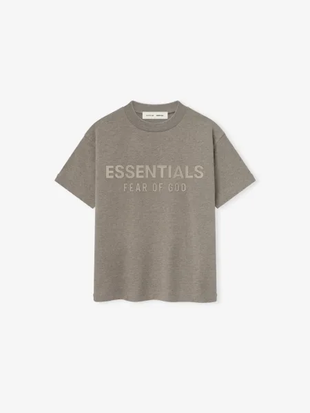Fear of God Essentials Logo T-Shirt Heather Gray T-Shirt - 1