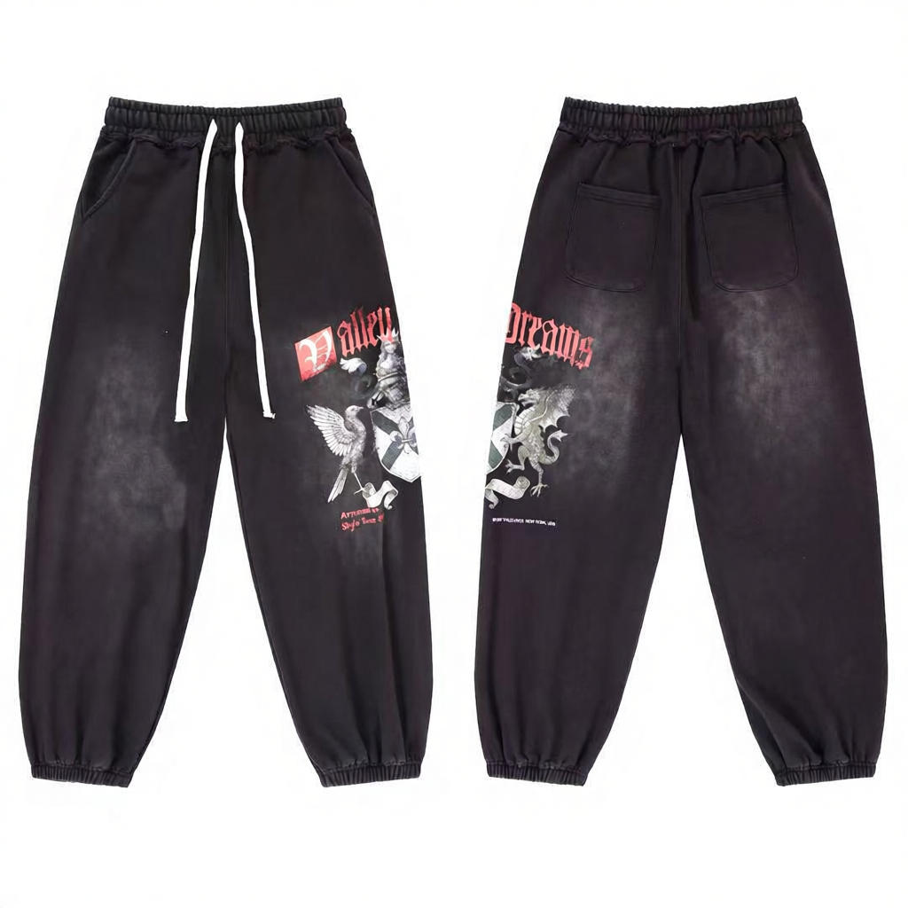 Design Valley Dreams Eagle Print Tie-Dye Sweatpants - 2