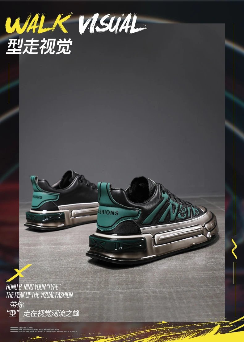 Design KB9778-2 White Single Layer Sneakers Chunky Sneakers - 7