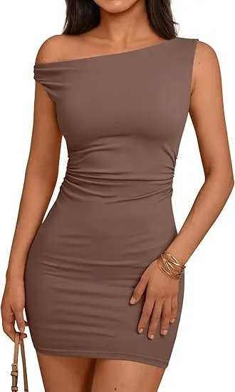 Design Off-Shoulder Ruched Mini Dress Navy - 30