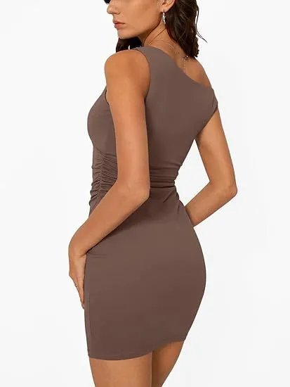 Design Off-Shoulder Ruched Mini Dress Navy - 32