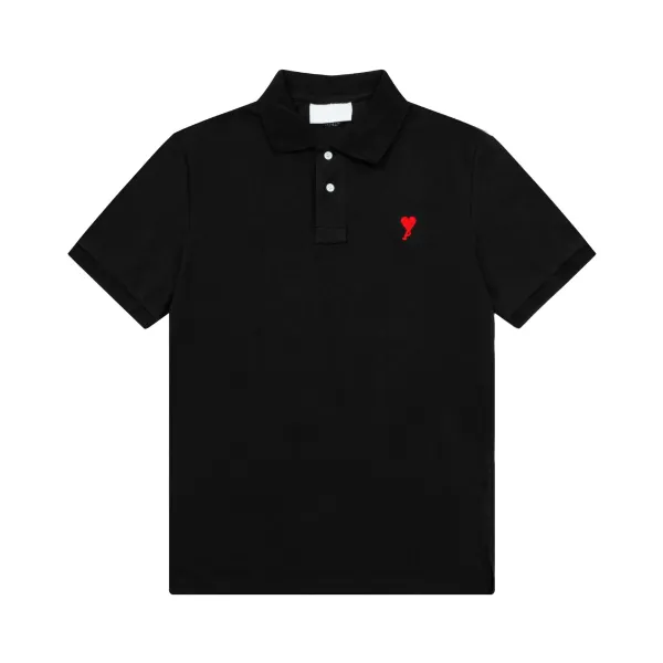 Comme des Garçons Play Heart Logo Black Polo Polo Shirt - 20