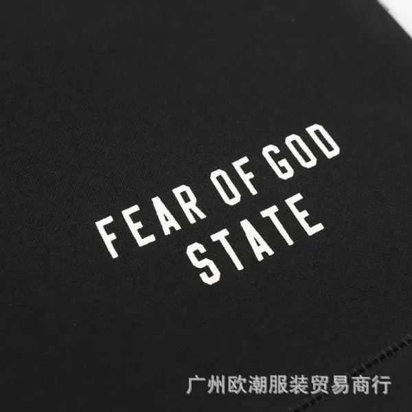 Fear of God Essentials Arch Logo Black T-Shirt and Shorts Set - 25