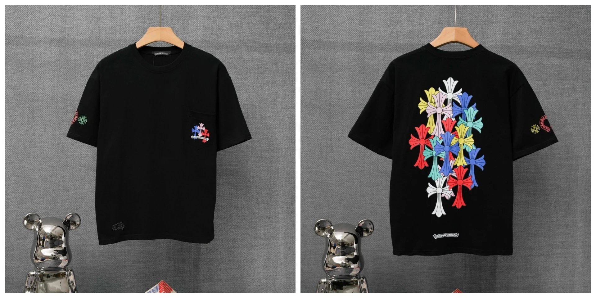 Chrome Hearts x St. Barth Black Pocket T-Shirt - 24