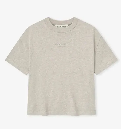 Acne Studios Logo Embroidered T-Shirt Light Gray T-Shirt - 1