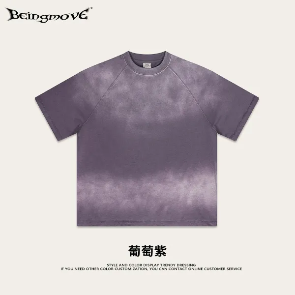Design Beingmove Gradient Washed T-Shirt Grape Purple T-Shirts - 1