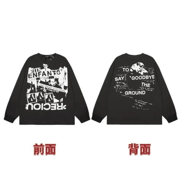 Enfants Riches Déprimés 'To Say Goodbye to the Ground' Long Sleeve T-Shirt Black - 1