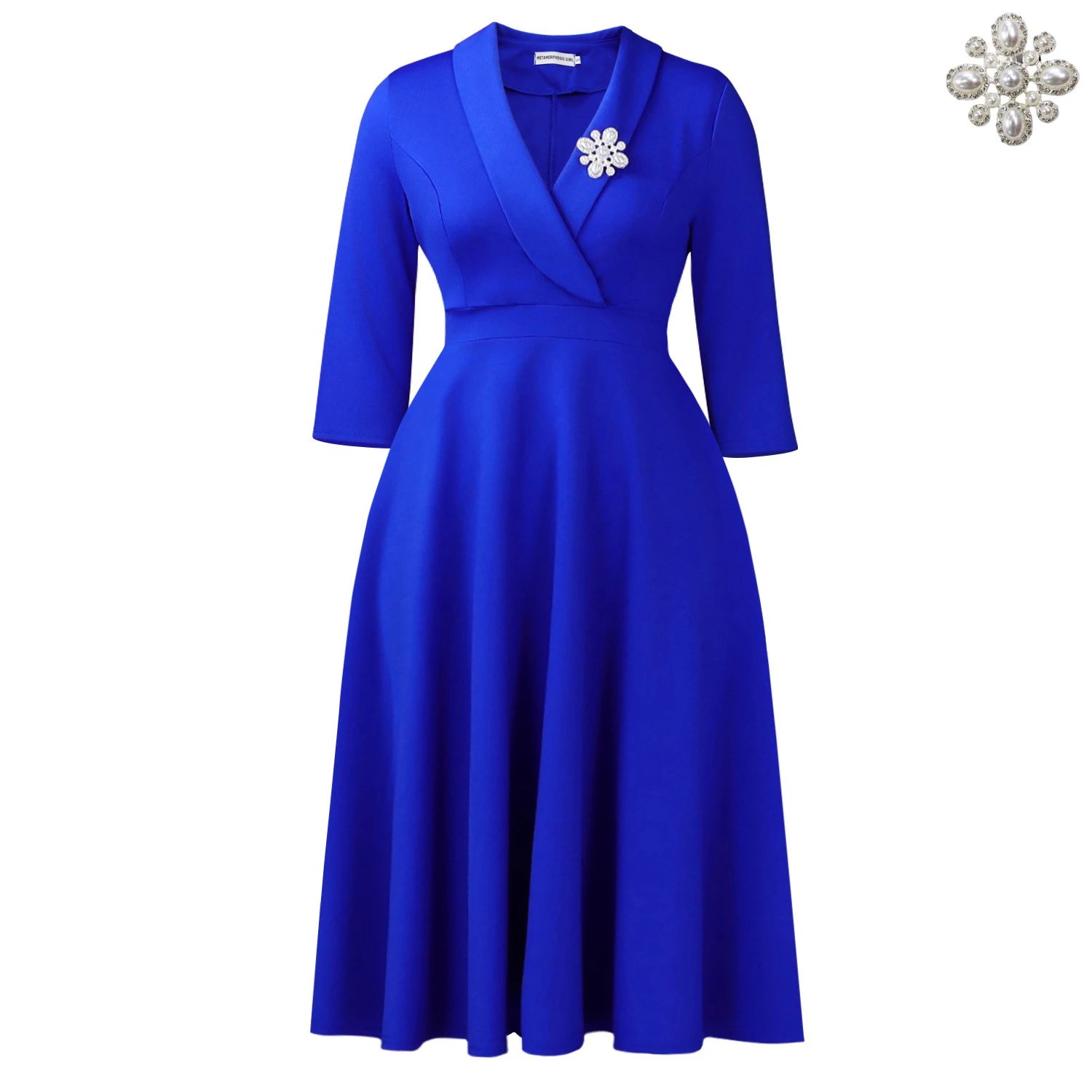 Sapphire Blue + Brooch