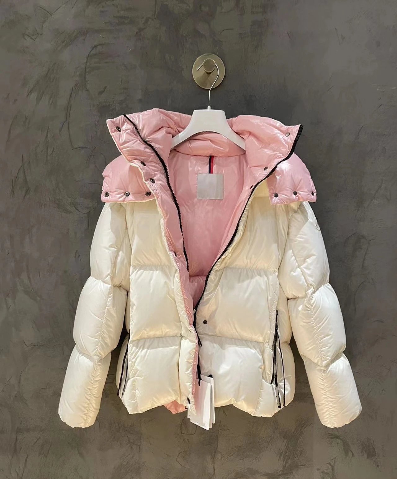Moncler Maya Down Jacket Black with Beige Lining - 9