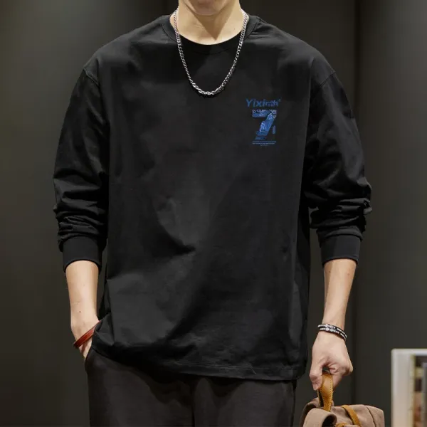 Design Yixin7 White Graphic Long-Sleeve T-Shirt T-Shirts - 10