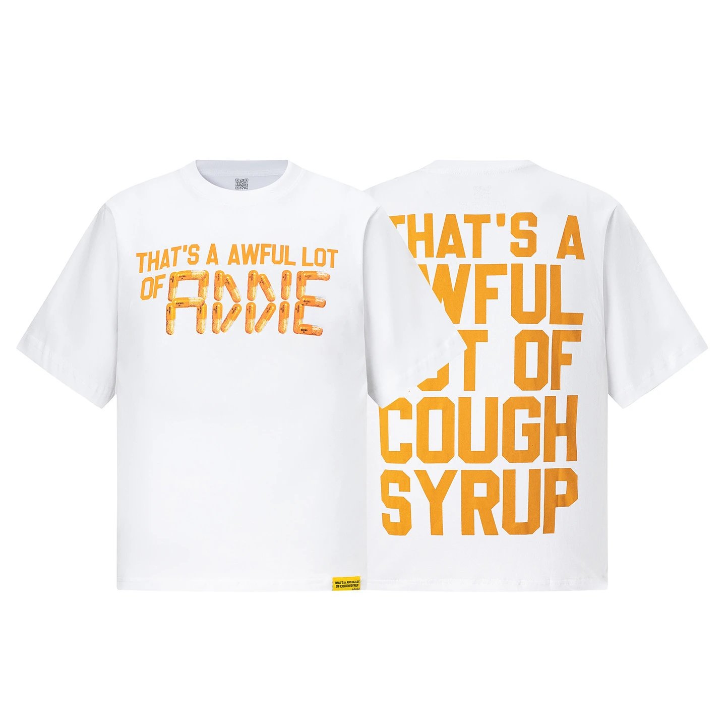 Design That's A Awful Lot Of Cough Syrup Surf Shop White Graphic T-Shirt T-Shirts - 25