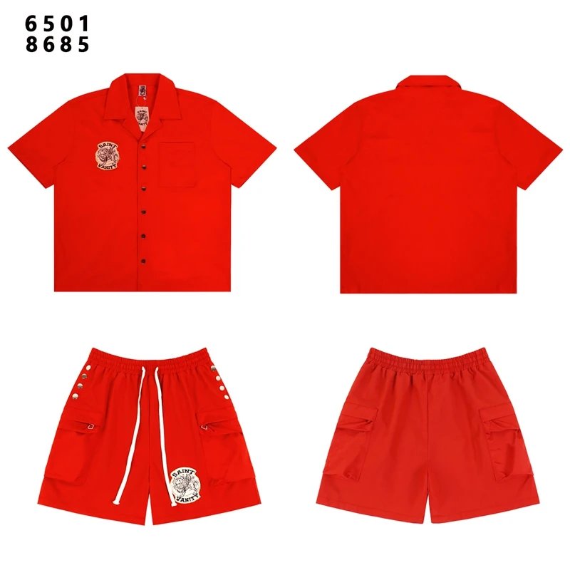 Design Saint Vanity Utility Shirt and Shorts Set Gray Sets - 9