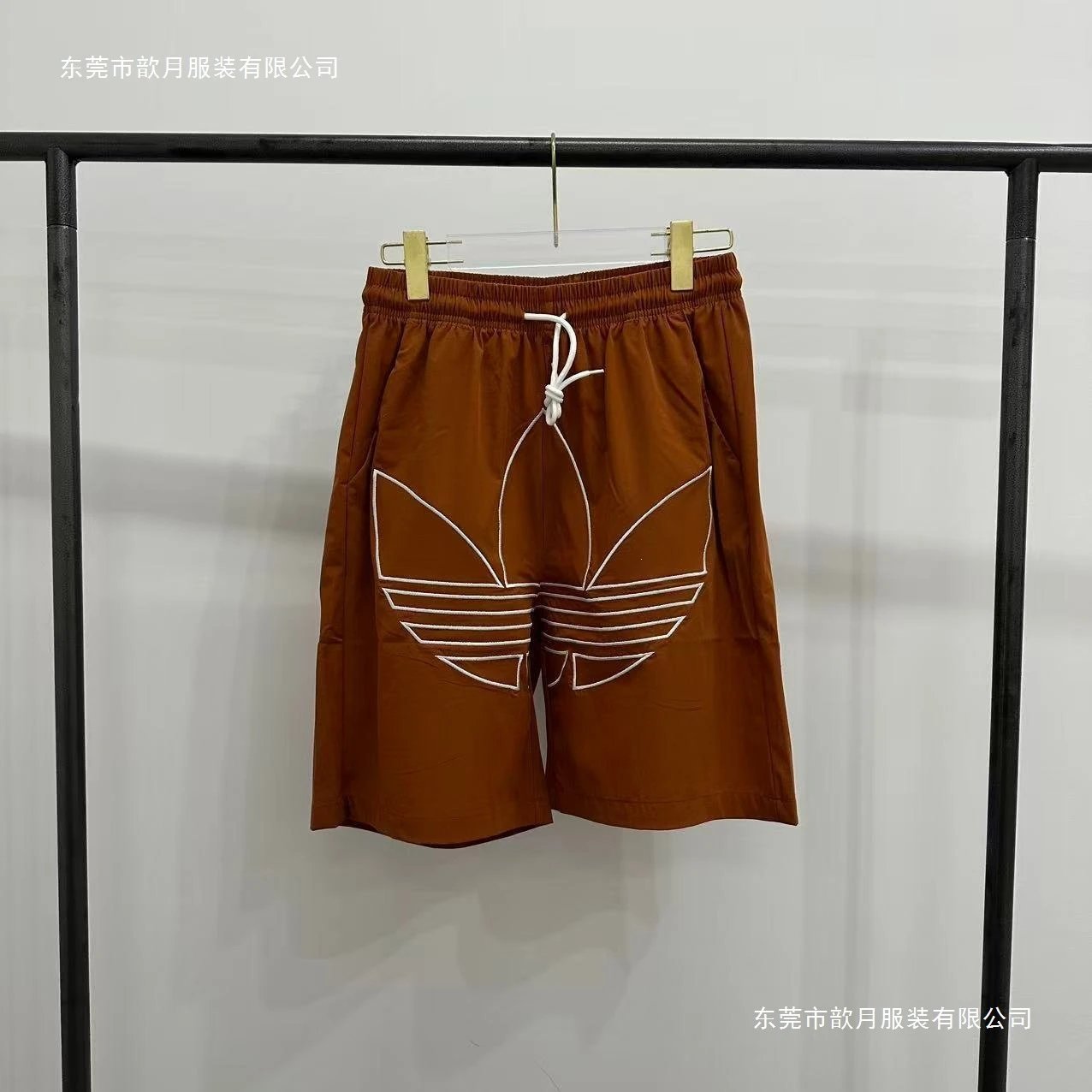 Adidas Originals Trefoil Shorts Brown - 4